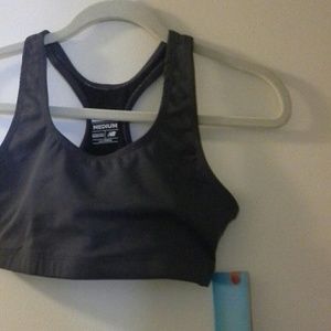 Gray new balance sports bra new with tags